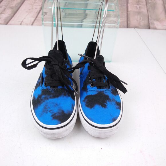 Vans Blue Tie Dye Sneakers Kids Size 2 - Picture 2 of 7